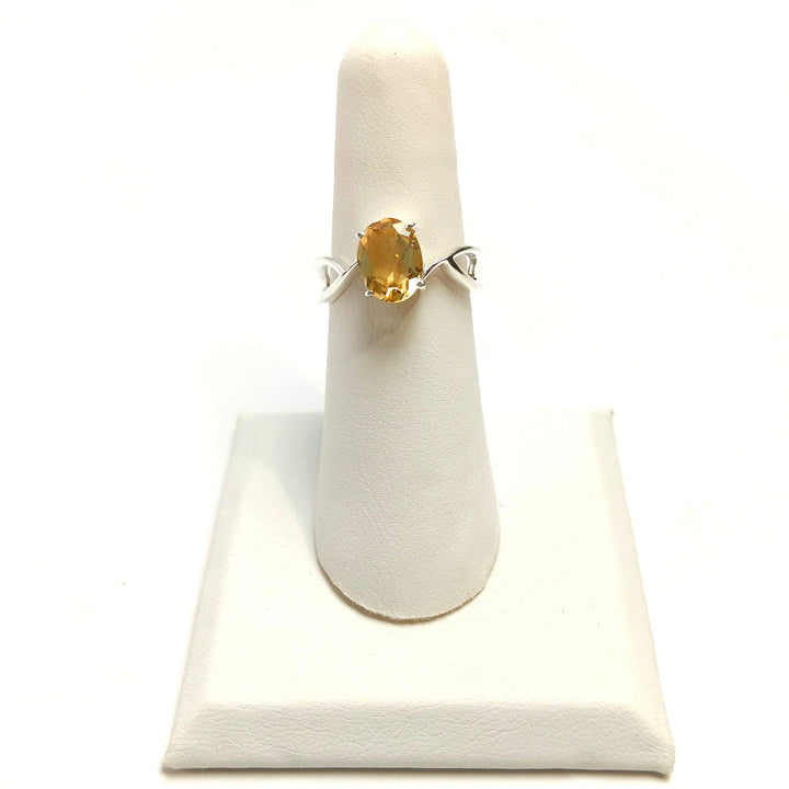 Sterling Silver Faceted Oval Ring Adjustable | The Harmony Store Faceted Oval : Adjustable
