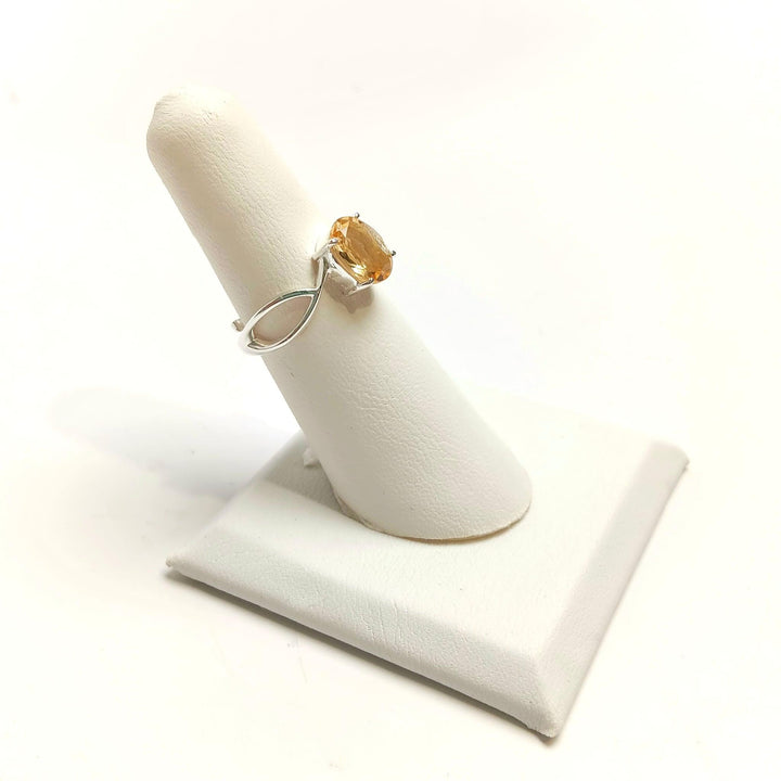 Sterling Silver Faceted Oval Ring Adjustable | The Harmony Store Faceted Oval : Adjustable
