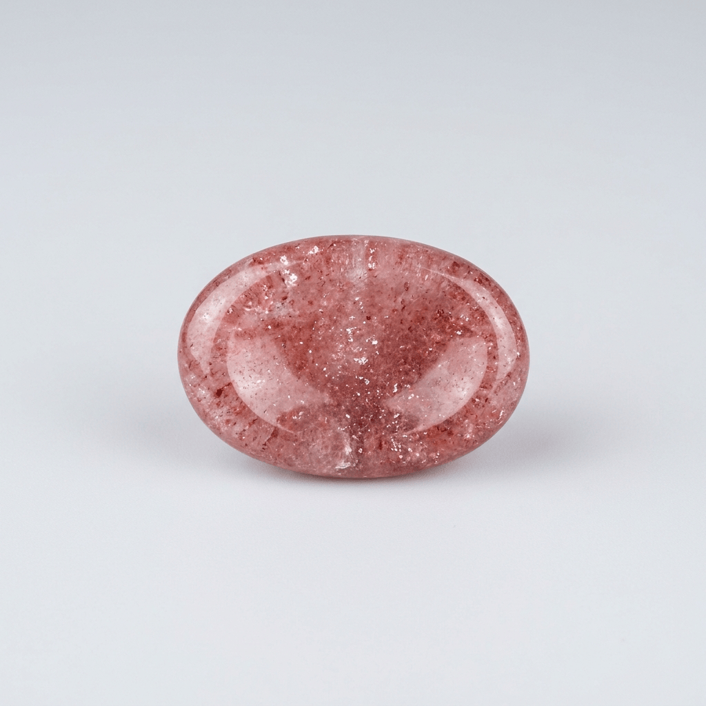 Strawberry Quartz Worry Stone | The Harmony Store Palm Stone