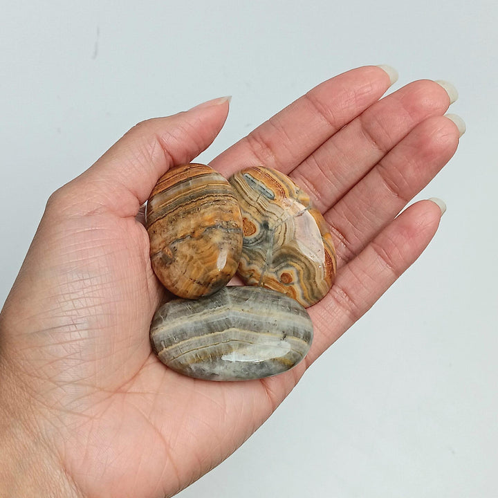 Striped Onyx Palm Stone | The Harmony Store Palm Stone