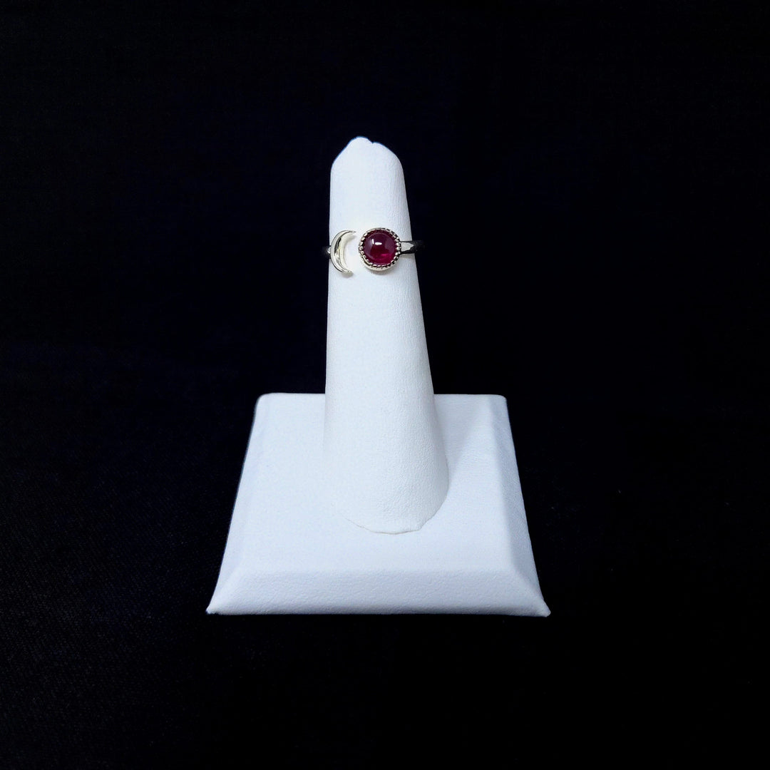 Sun and Moon Silver Ring with Gemstones | The Harmony Store Ring