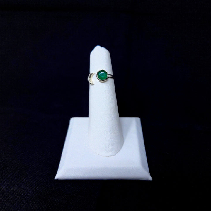 Sun and Moon Silver Ring with Gemstones | The Harmony Store Ring
