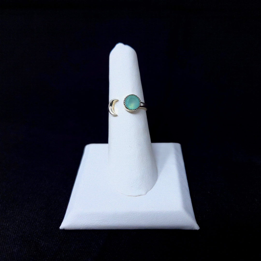 Sun and Moon Silver Ring with Gemstones | The Harmony Store Ring