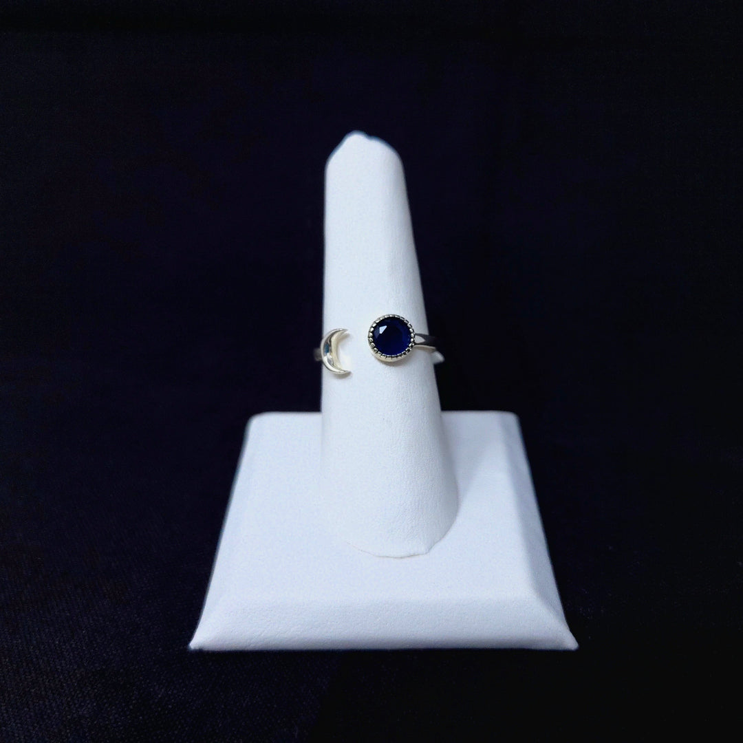 Sun and Moon Silver Ring with Gemstones | The Harmony Store Ring