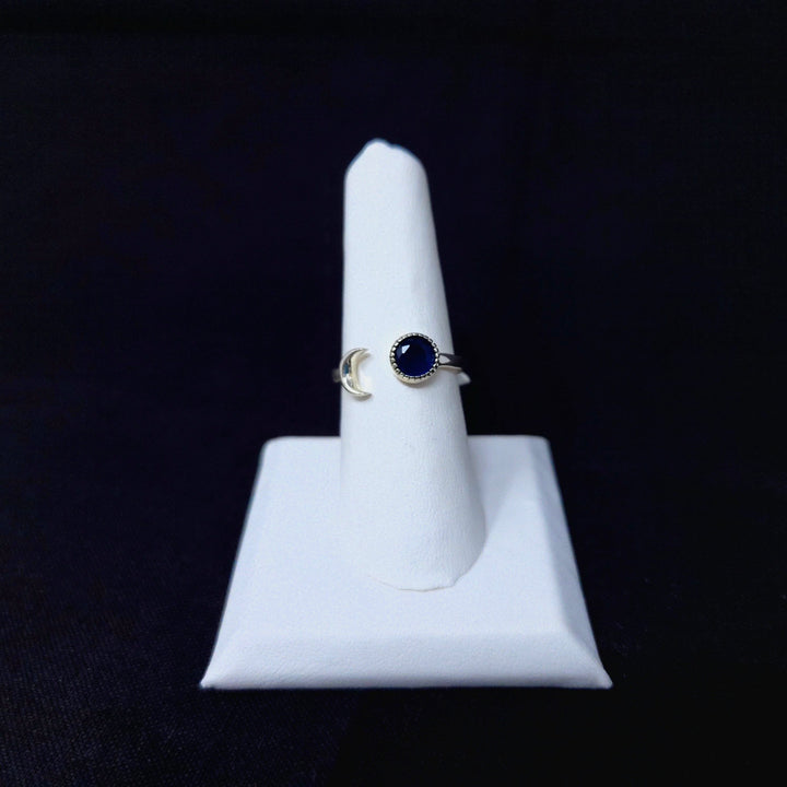 Sun and Moon Silver Ring with Gemstones | The Harmony Store Ring