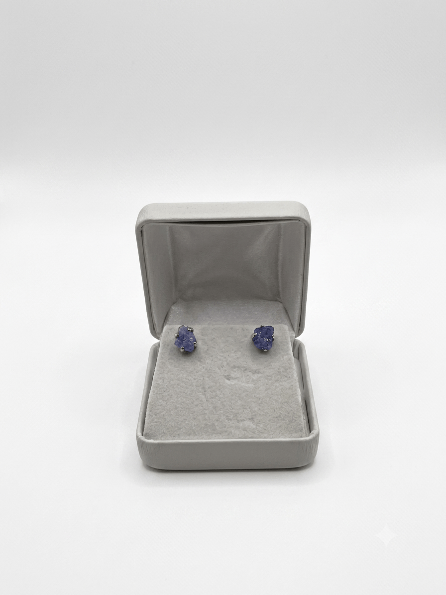 Tanzanite 925 Silver Stud Earrings | The Harmony Store Earrings