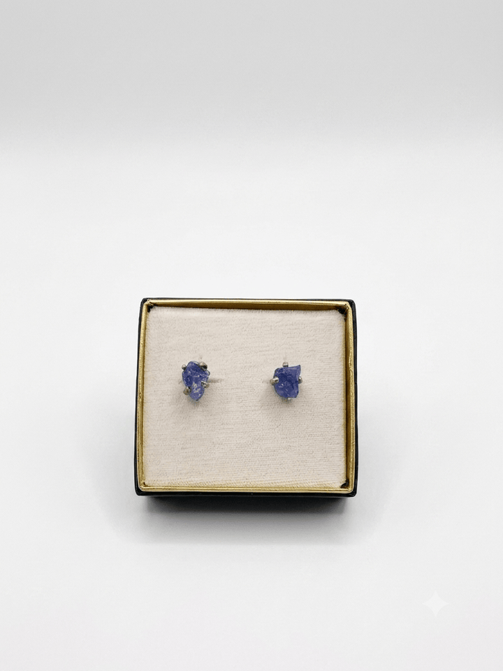 Tanzanite 925 Silver Stud Earrings | The Harmony Store Earrings
