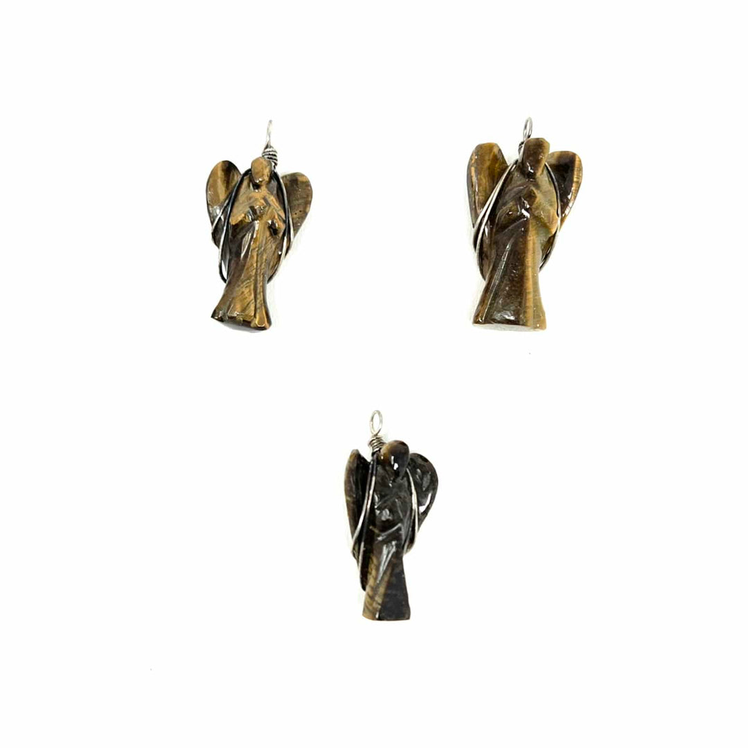 Tiger's Eye Angel Pendant | Confidence & Protection | Harmony Store Pendant