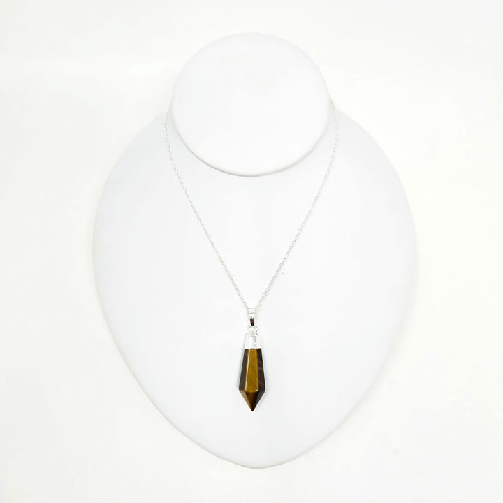 Tiger Eye Diamond Cut Point Pendant | The Harmony Store Pendant