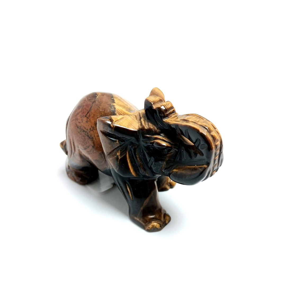 Tiger Eye Elephant 3-Inch | The Harmony Store Carving