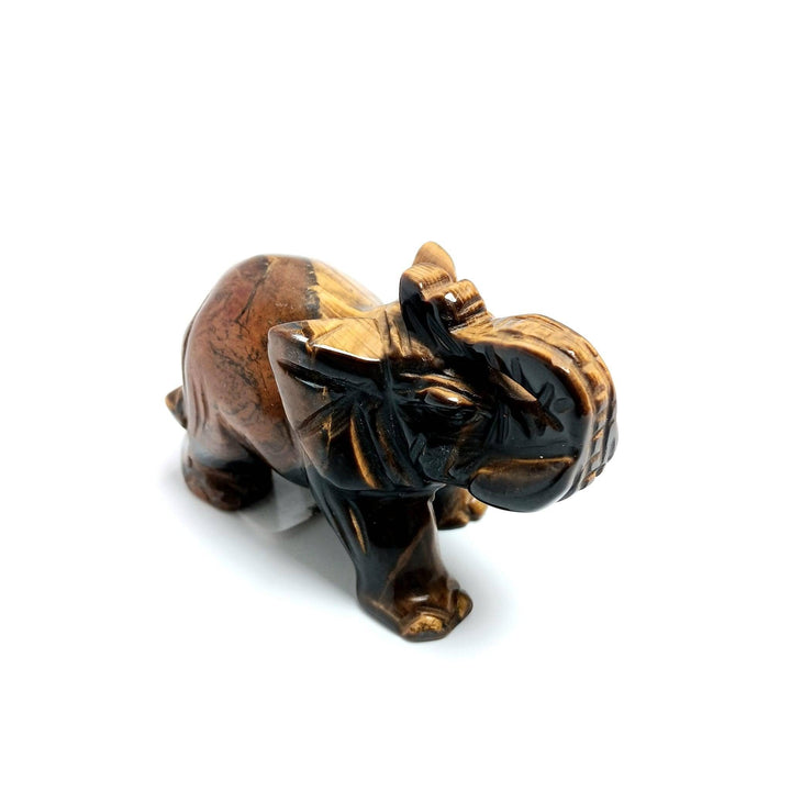 Tiger Eye Elephant 3-Inch | The Harmony Store Carving