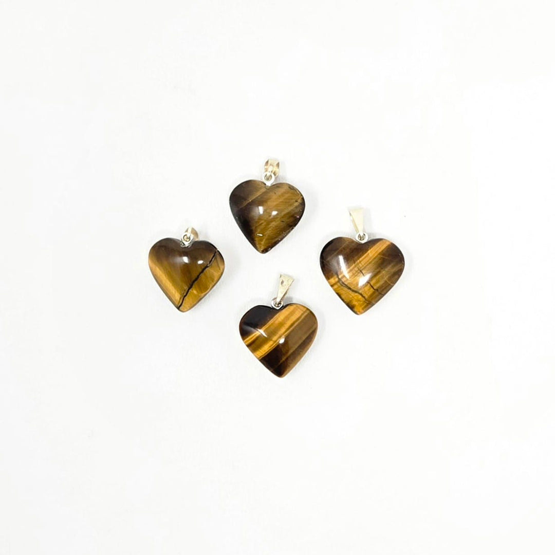 Tiger Eye Heart Pendant Brazil Mini | The Harmony Store Pendant