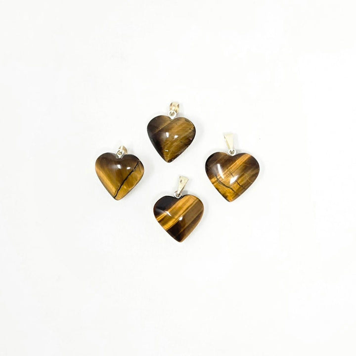 Tiger Eye Heart Pendant Brazil Mini | The Harmony Store Pendant