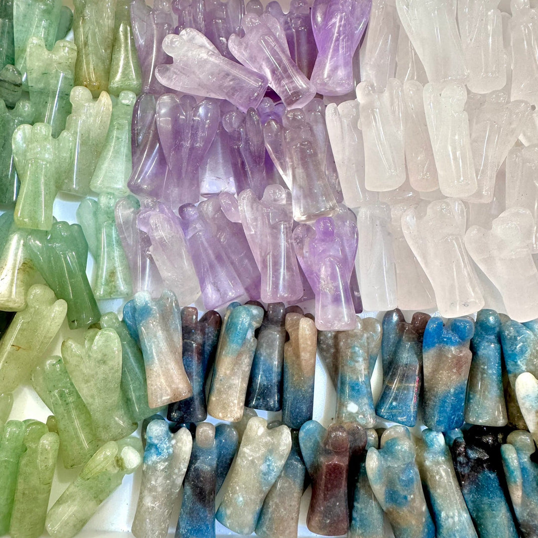 Tiny Crystal Angel Figurines | The Harmony Store Carving