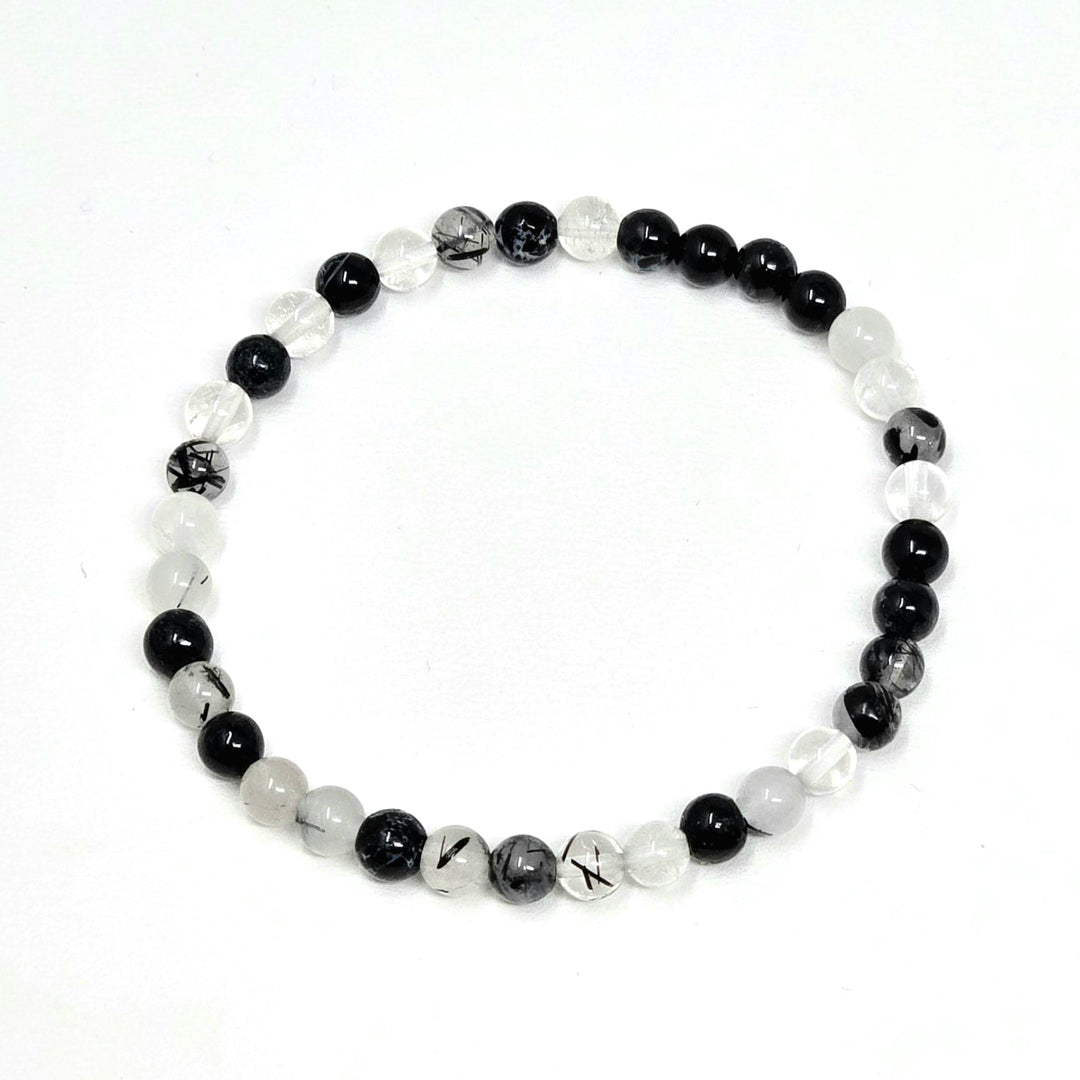 Tourmalinated Quartz Bracelet 4mm | The Harmony Store Bracelet