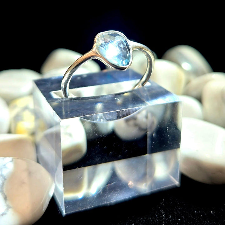 Tourmaline Flat Faceted 925 Silver Ring | The Harmony Store Ring