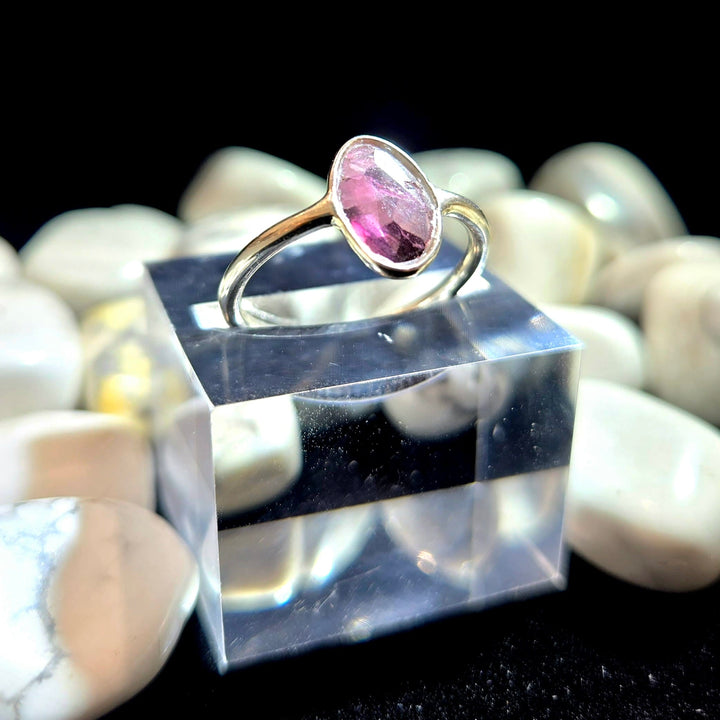 Tourmaline Flat Faceted 925 Silver Ring | The Harmony Store Ring