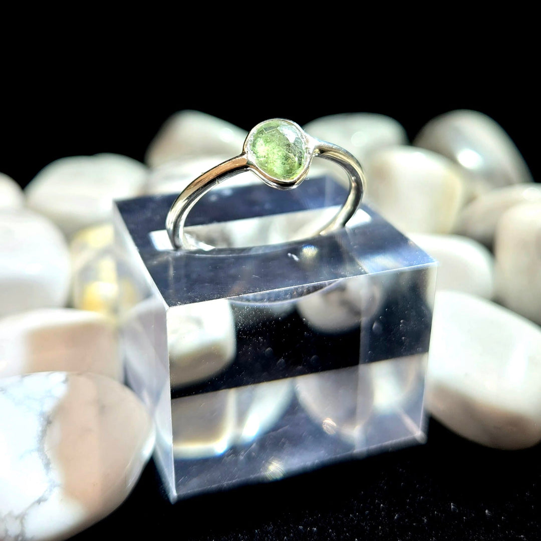 Tourmaline Flat Faceted 925 Silver Ring | The Harmony Store Ring