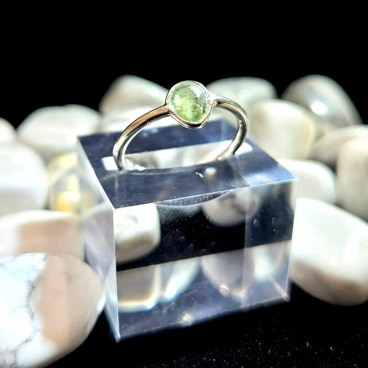 Tourmaline Flat Faceted 925 Silver Ring | The Harmony Store Ring