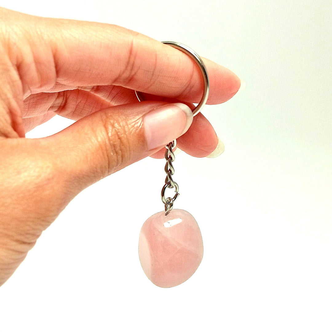 Tumbled Crystal Keychain | The Harmony Store tumbled keychain