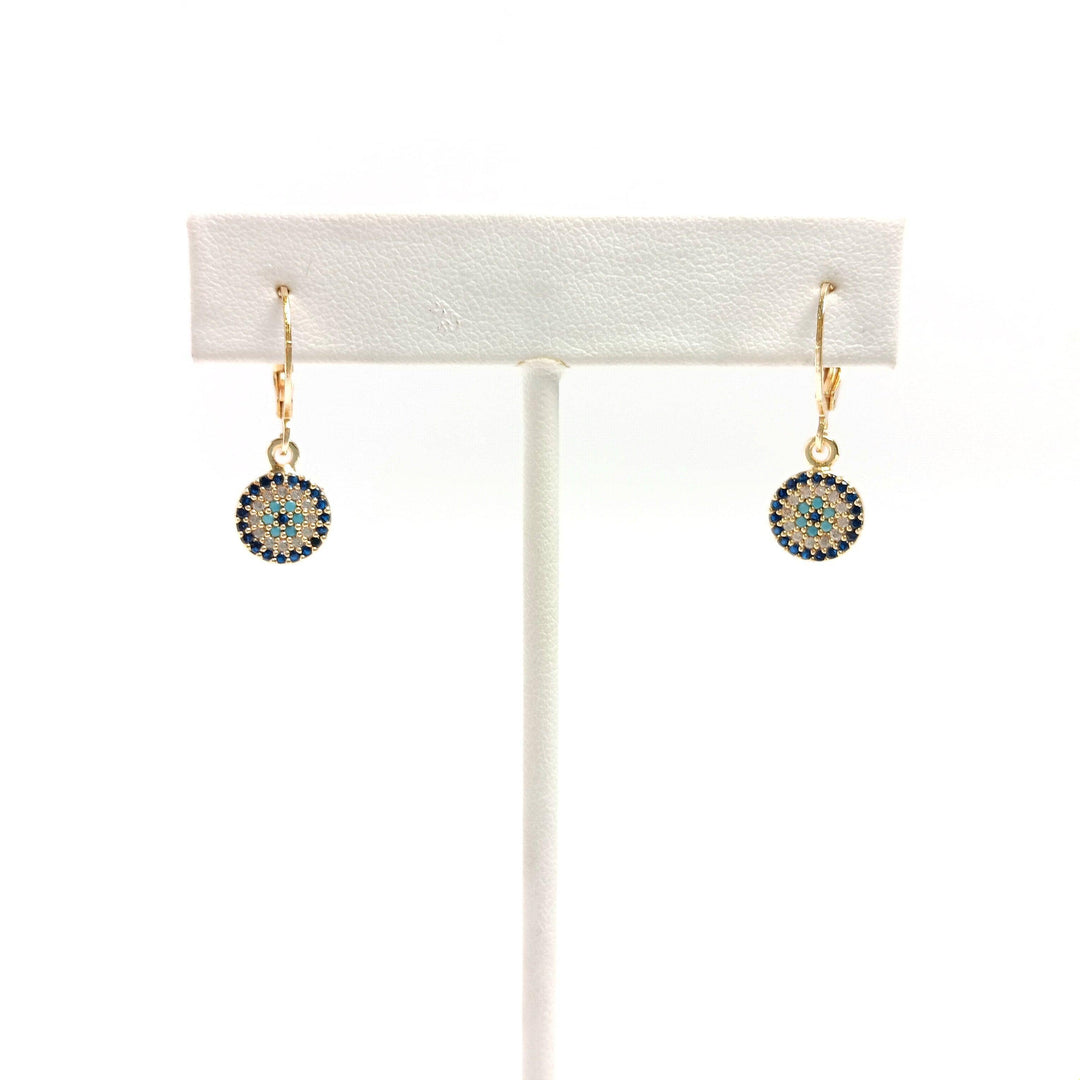 Turkish Evil Eye Earrings – Nazar Dangle | The Harmony Store Earrings
