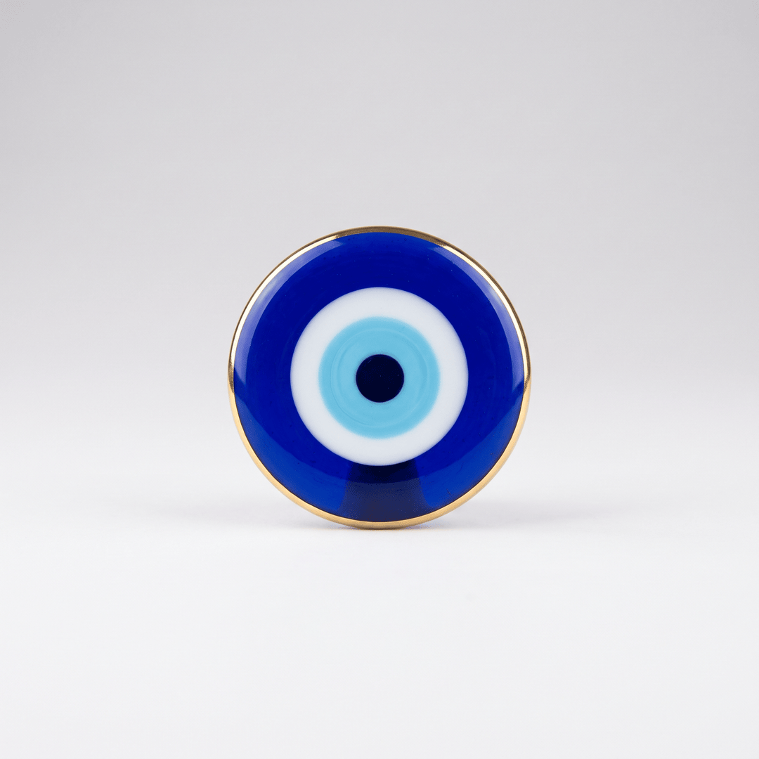 Turkish Evil Eye Gold 1.5" Hanging | Harmony Store Evil Eye