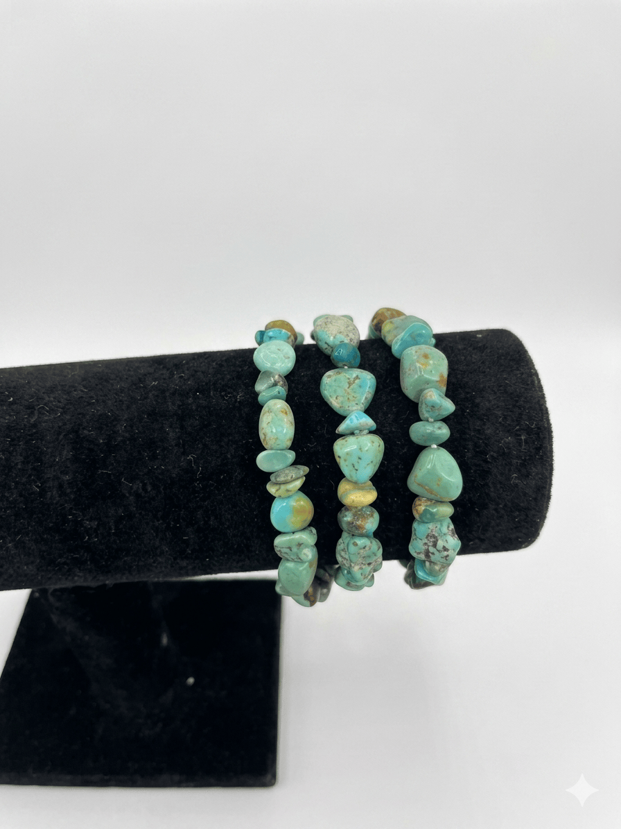 Turquoise Genuine Bracelet Tumbled Beads | The Harmony Store Bracelet