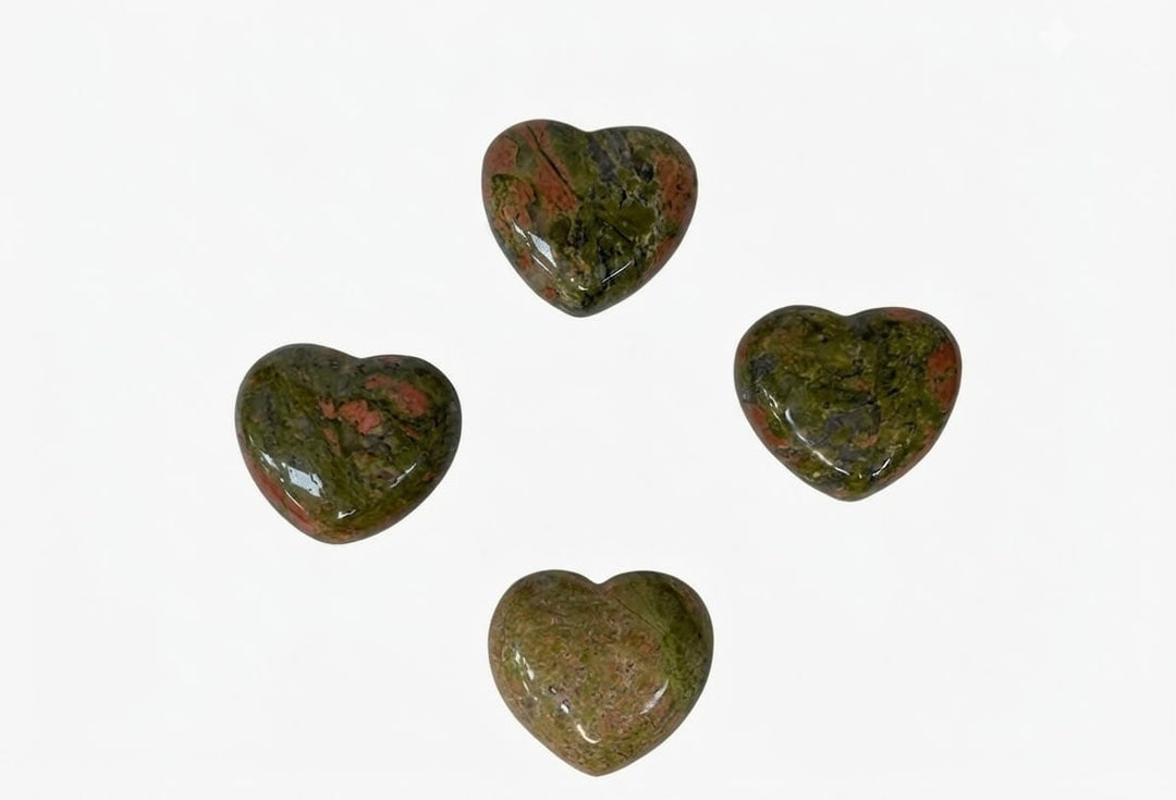 Unakite Heart Crystal | The Harmony Store Heart