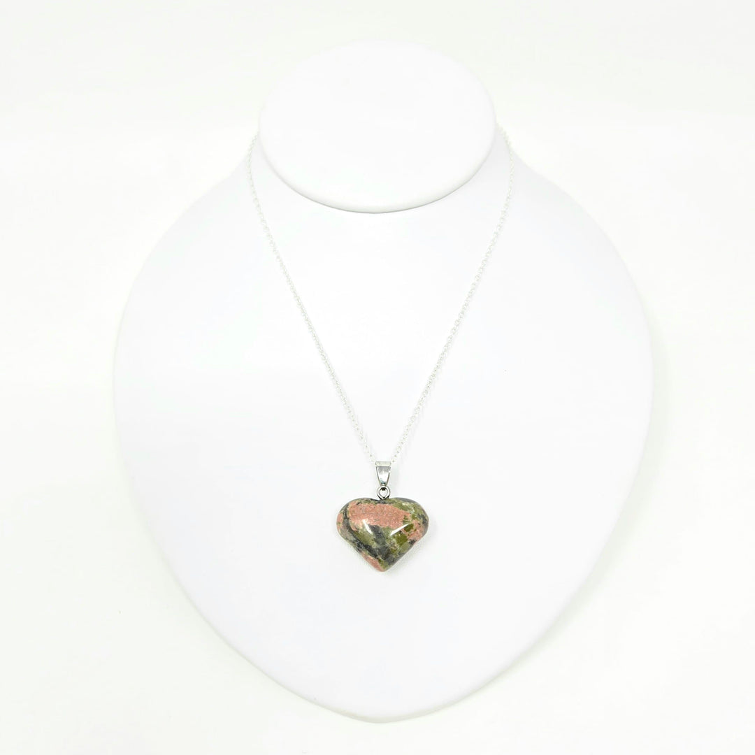 Unakite Heart Pendant 3/4 Inch | The Harmony Store Pendant