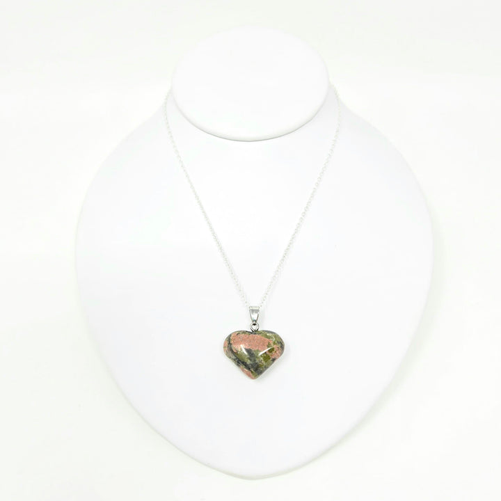 Unakite Heart Pendant 3/4 Inch | The Harmony Store Pendant