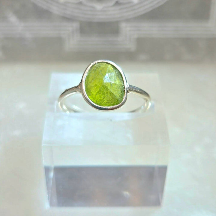 Vesuvianite Faceted 925 Silver Ring | The Harmony Store Ring