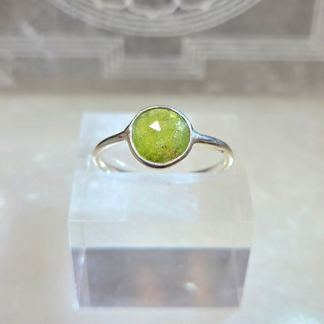 Vesuvianite Faceted 925 Silver Ring | The Harmony Store Ring