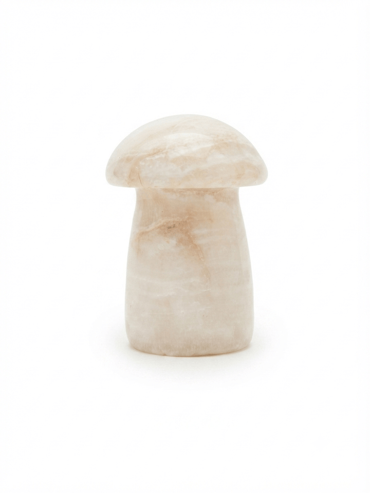 White Calcite Mushroom Carving | The Harmony Store Mushroom