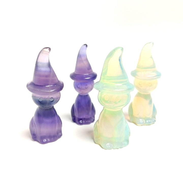 Witch Cat Crystal Figurine 3 inch | The Harmony Store