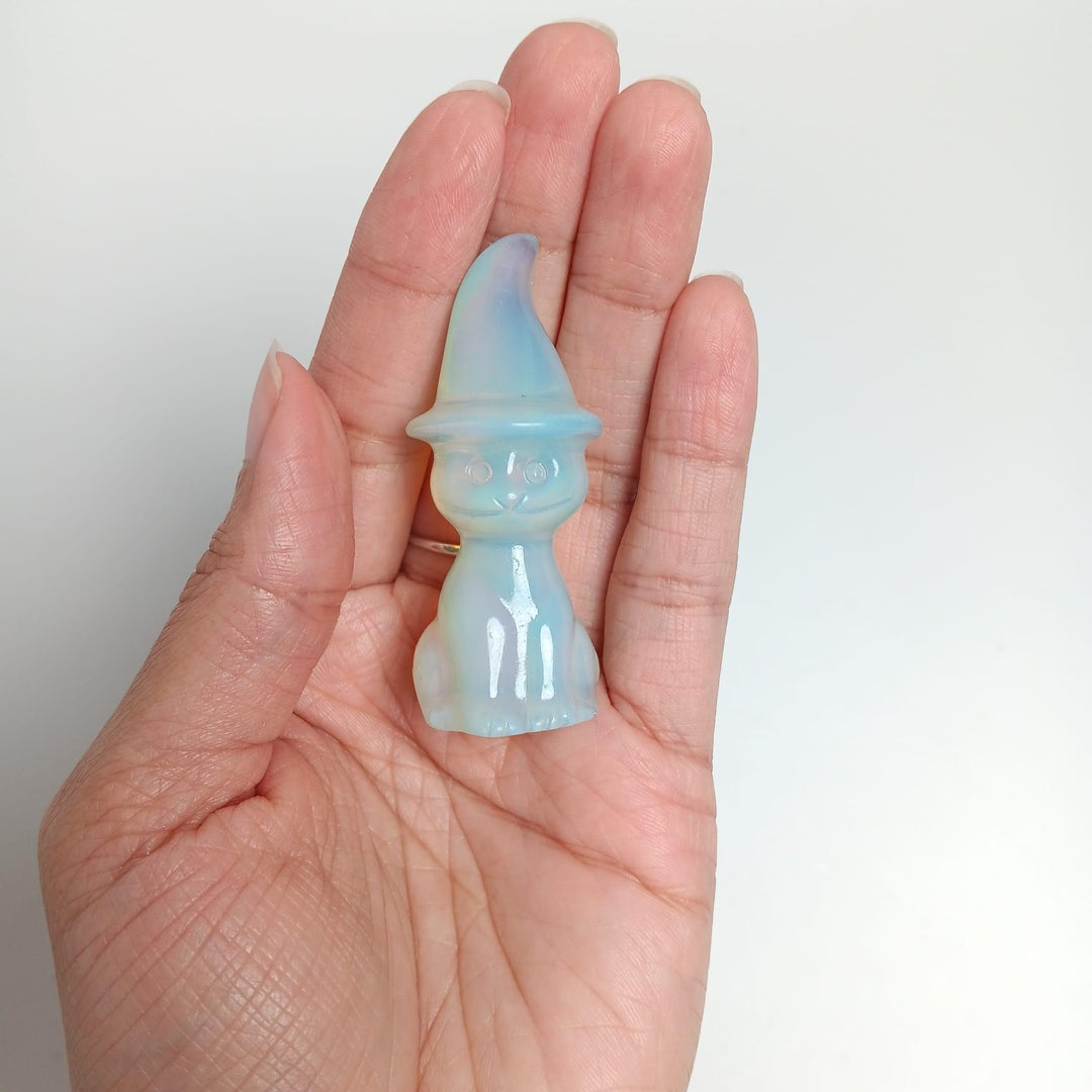 Witch Cat Crystal Figurine 3 inch | The Harmony Store