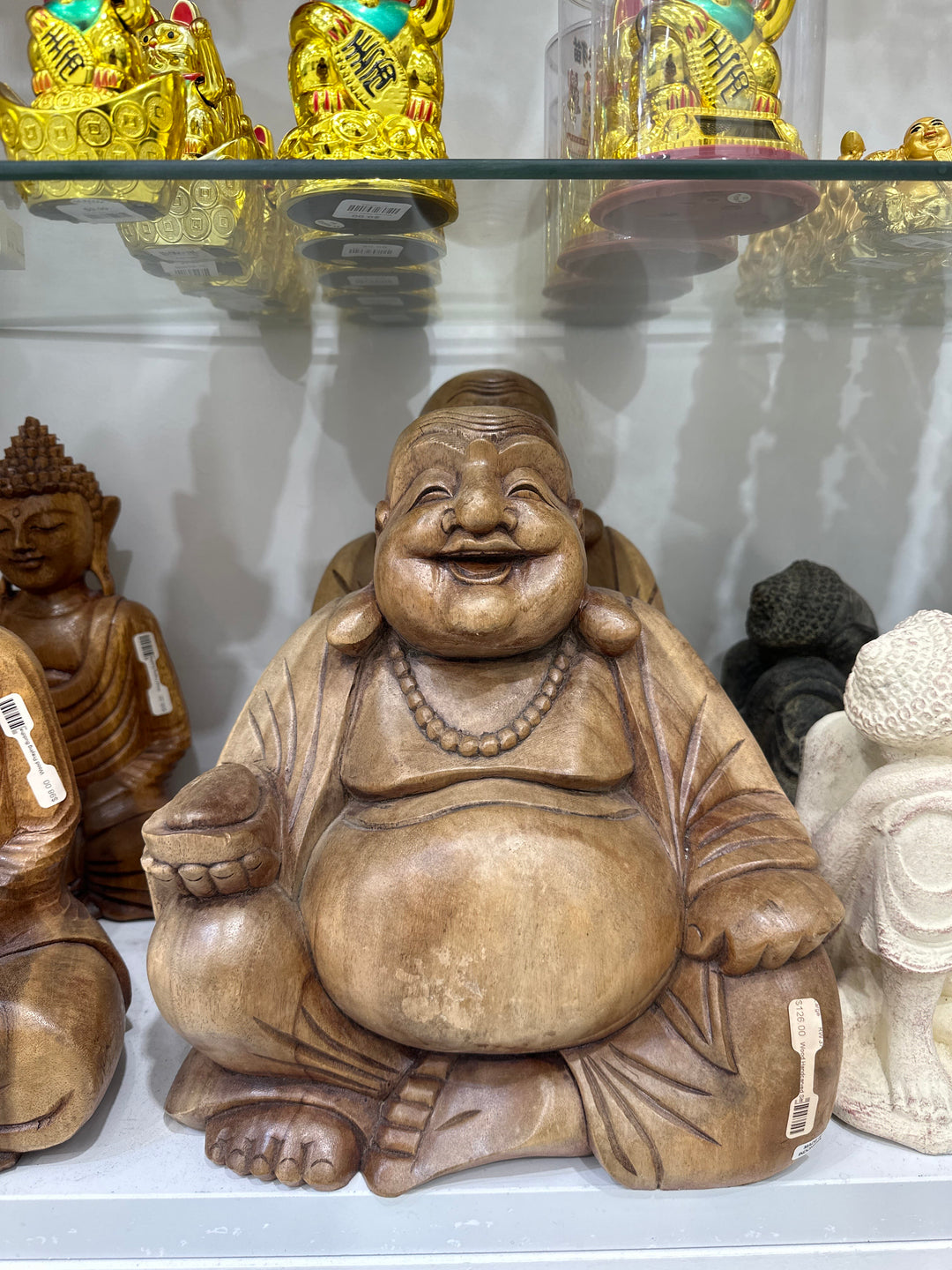 Large Wood Buddha Statue | The Harmony Store Statue