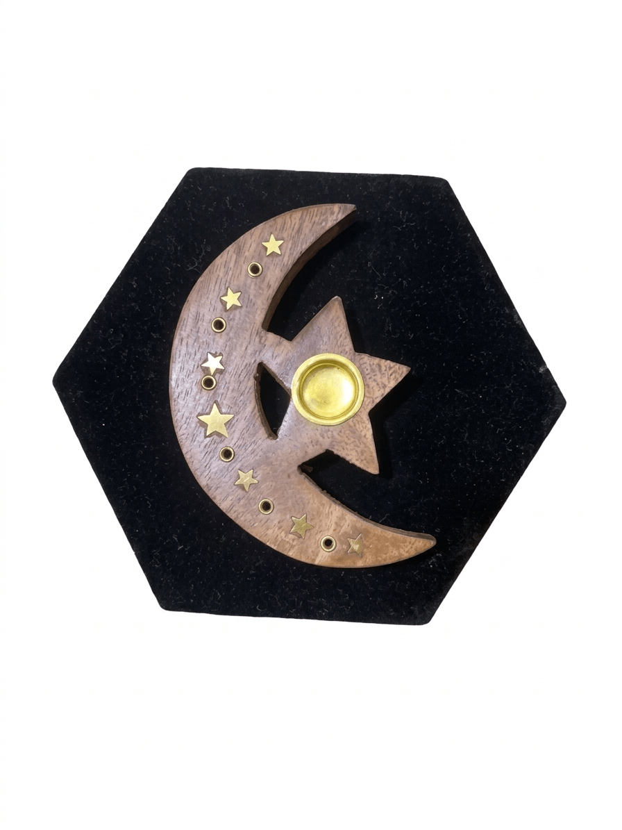 Wooden Moon Incense Burner