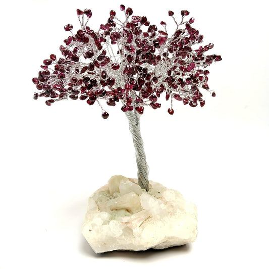 Zeolite Apophyllite Tree of Life: Garnet - The Harmony Store