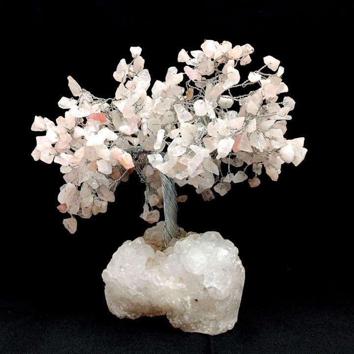 Zeolite Apophyllite Tree of Life with Rose Quartz | The Harmony Store Crystal Tree