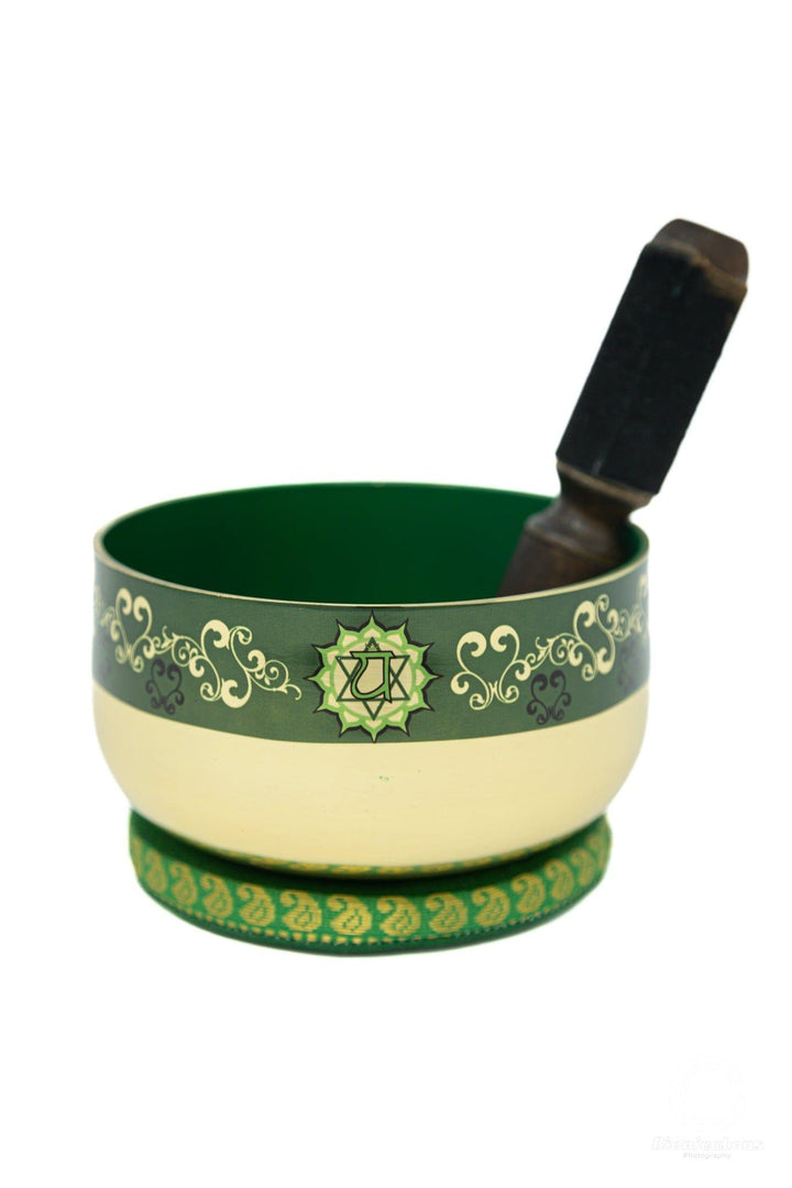 7" Chakra signing bowls Green singing bowls