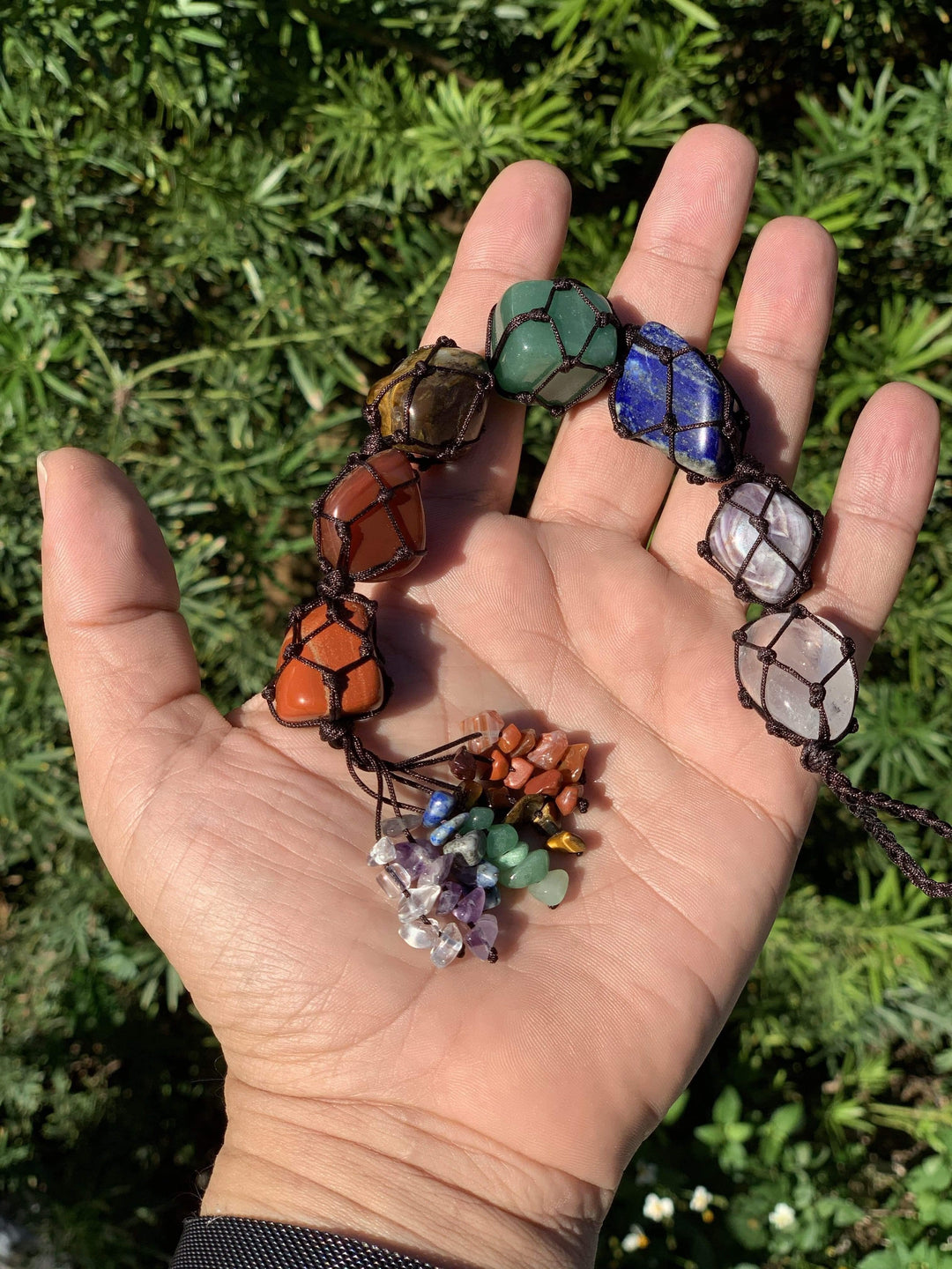 7 Chakra Tassel Tumble Set | The Harmony Store Tumbled Stone