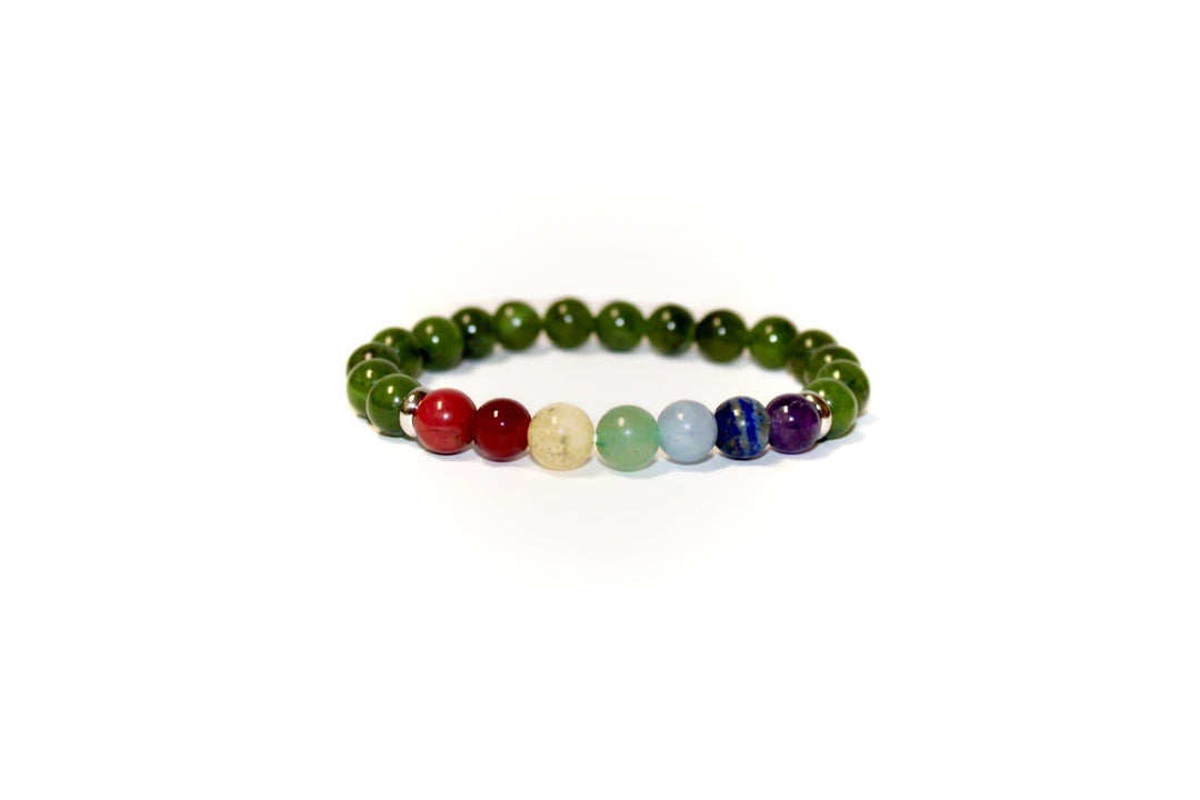 7 Chakras Serpentine Bracelet | The Harmony Store Bracelet