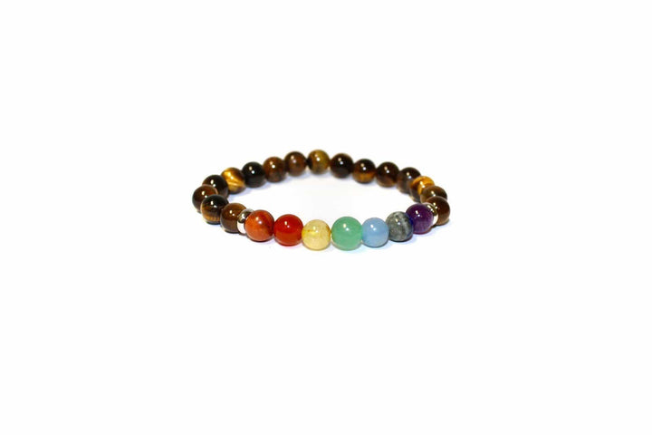 7 Chakras Tiger Eye Bracelet | The Harmony Store Bracelet