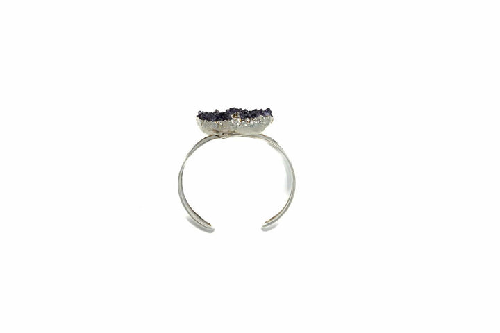 Amethyst Druzy Bangle Gold-Filled | The Harmony Store Bracelet