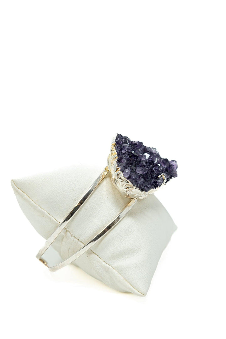 Amethyst Druzy Brazilian Bangle Goldfilled Amethyst