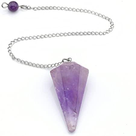 Amethyst Faceted Pendulum | Dowsing Tool Crystal Pendulum