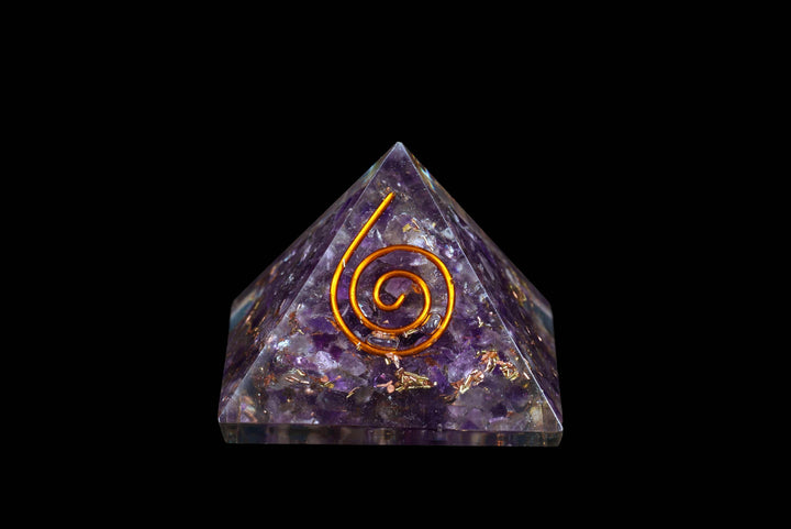 Amethyst Orgonite Pyramid | Crystal &amp; Resin | Harmony Store Pyramid
