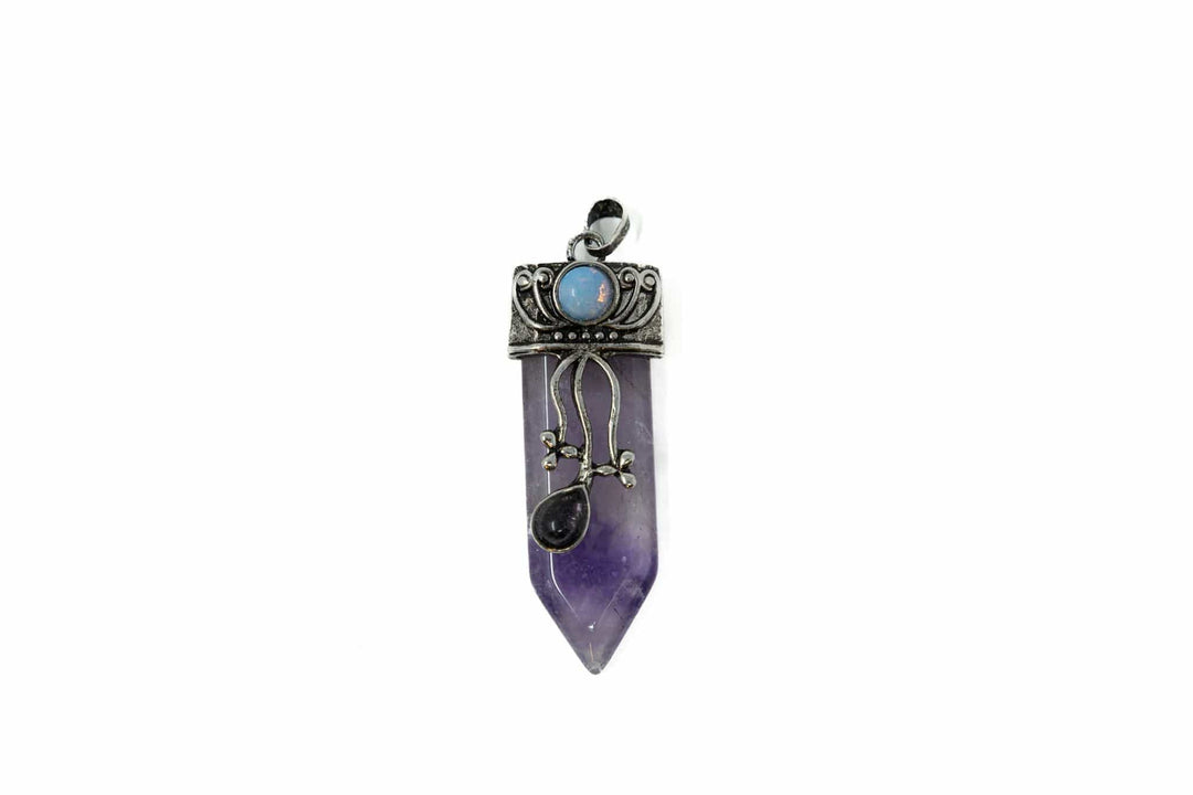 Amethyst Sword Pendant | Carved Crystal Pendant