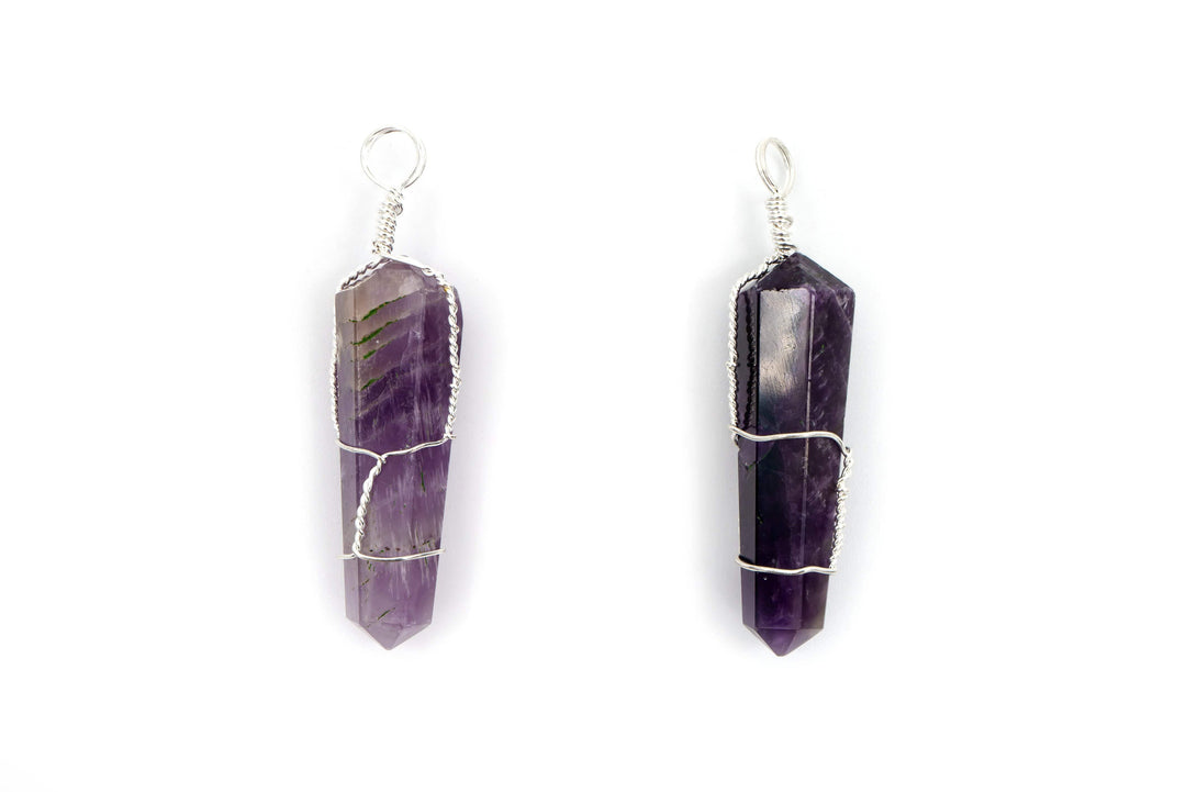 Amethyst Wire Wrapped Pendant | The Harmony Store Pendant