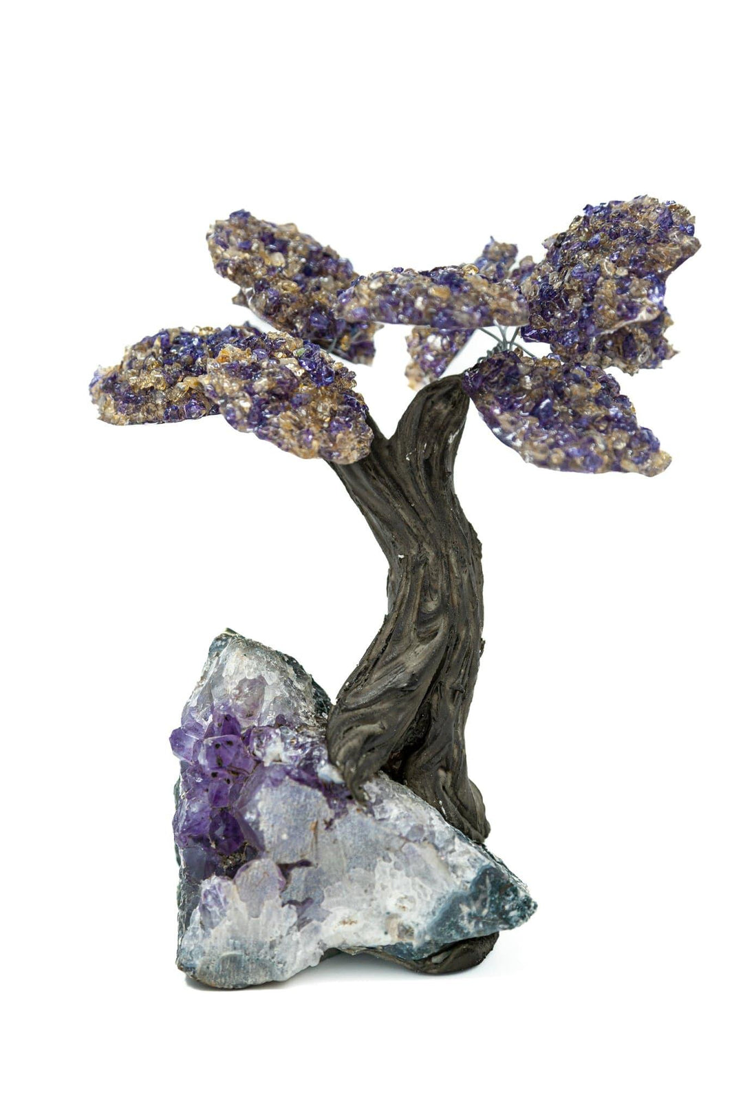amethyst stone bonsai tree Ametrine Bonsai Tree on Rough Amethyst Base – The Harmony Store